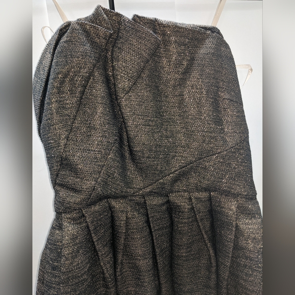 Halston Heritage metallic Strapless Dress - Picture 4 of 11